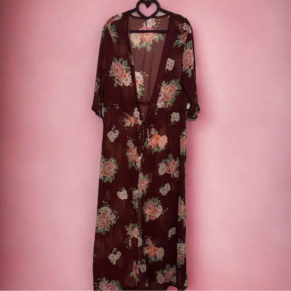- Beautiful Floor Length Coverup Great Colors for Fall - Picture 1 of 4